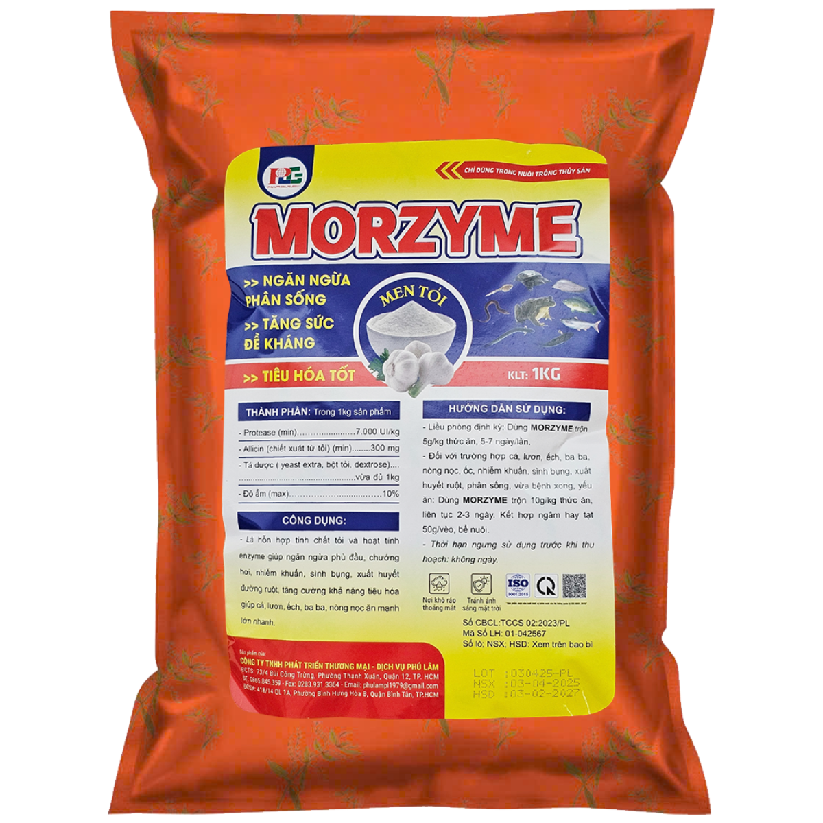 MORZYME - MEN TỎI NGĂN NGỪA PHÂN SỐNG, HỖ TRỢ TIÊU HÓA GÓI 1KG