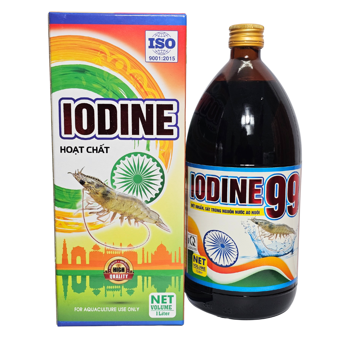 IODINE 99 - XỬ LÝ VI KHUẨN, NẤM, KÝ SINH TRÙNG GÂY BỆNH CHAI 1L
