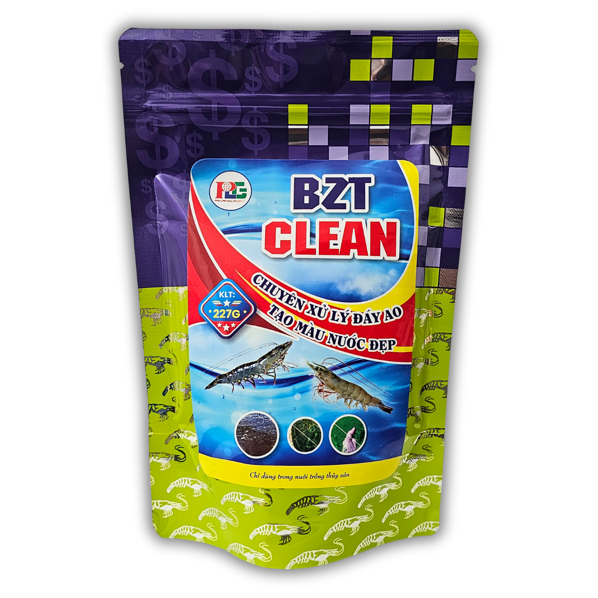 BZT CLEAN - CHUYÊN XỬ LÝ ĐÁY AO, TẠO MÀU NƯỚC ĐẸP GÓI 227G