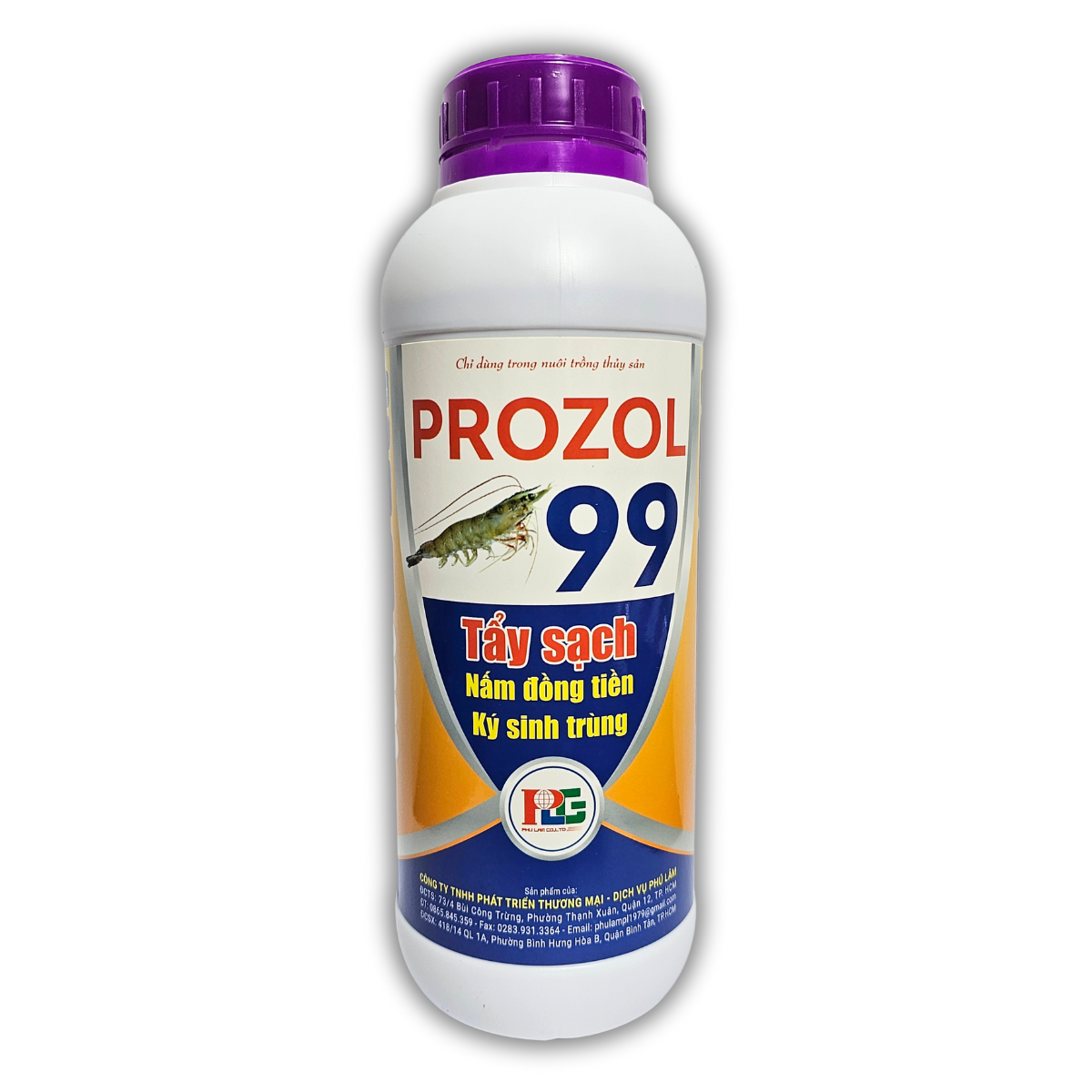 PROZOL 99 - TẨY SẠCH NGOẠI KÝ SINH TRÙNG, VI KHUẨN, NẤM, VI BÀO TỬ CHAI 1L