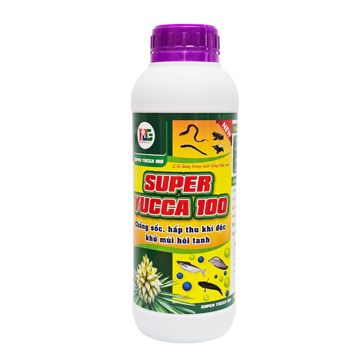 SUPER YUCCA 100 - CHỐNG SỐC, HẤP THU KHÍ ĐỌC, KHỬ MÙI HÔI TANH CHAI 1L