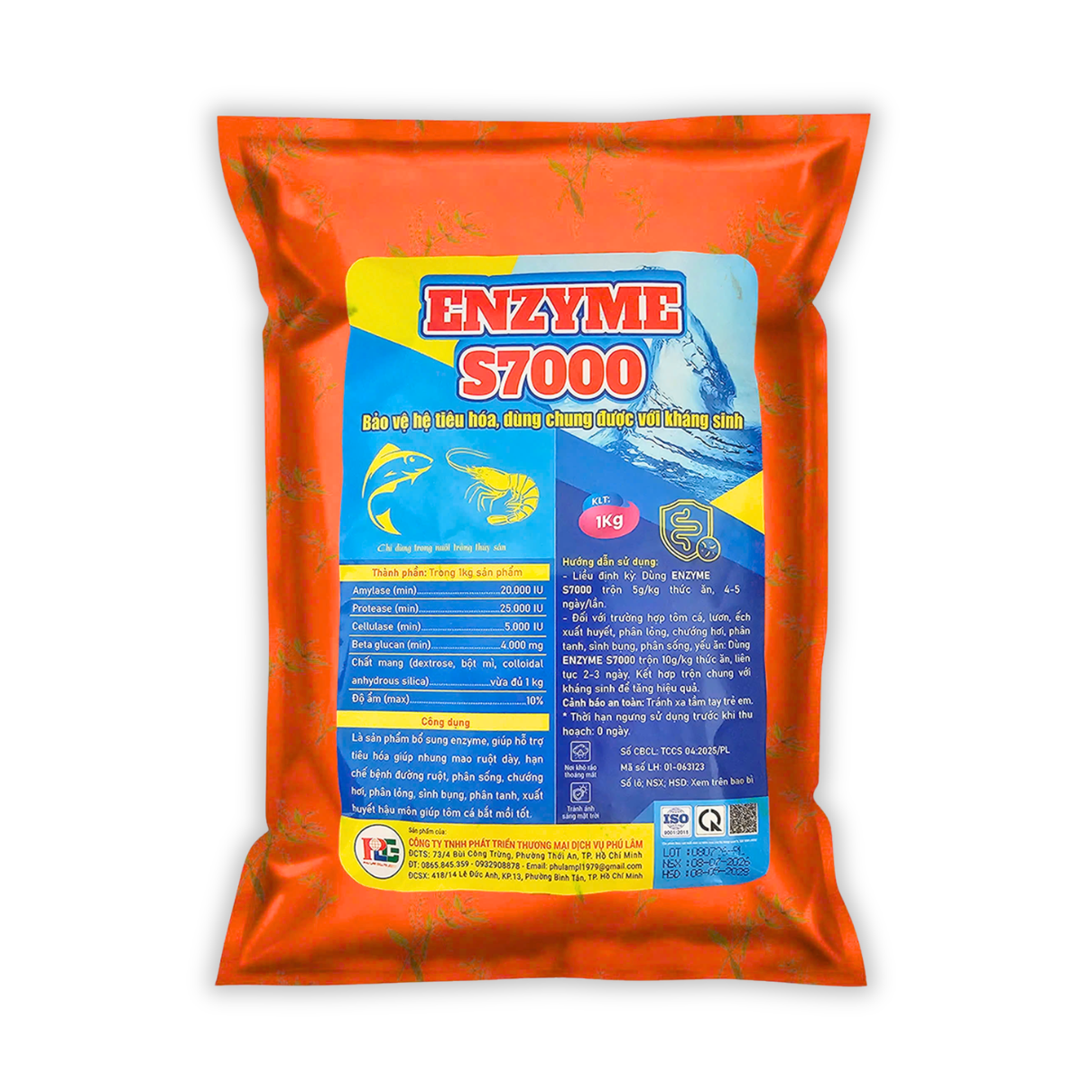 ENZYME S7000 (1Kg) - BẢO VỆ HỆ TIÊU HÓA, DÙNG CHUNG VỚI KHÁNG SINH